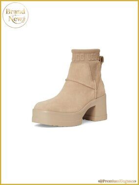 UGG Moxy Chelsea Suede Platform Ankle Boot Water Resistant